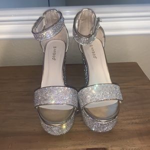 6in Bamboo sparkly high heels